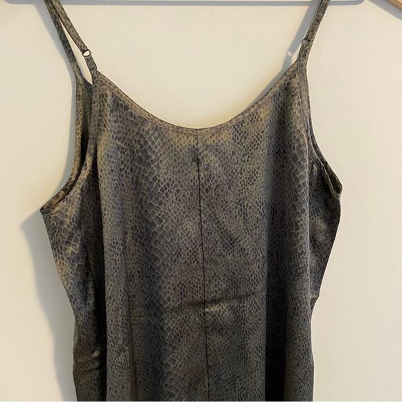 NWT ATM Green Silk Snake Animal Print Cami Top Small - Picture 8 of 12